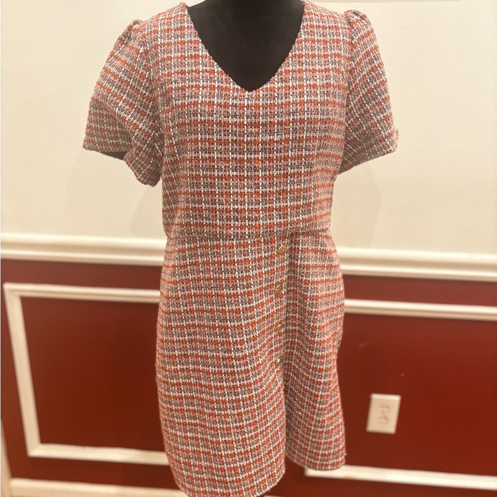 Stylish Red and White Women's Dress